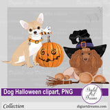 Halloween dog poodle chihuahua clipart