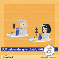 Doll clothes designer clipart