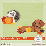 Fall animal clipart
