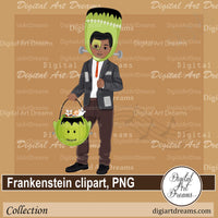 African American Frankenstein clipart images