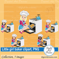 Girl baker clipart png