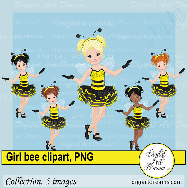 Girl bee clipart