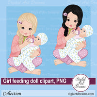 Feed baby doll clipart png