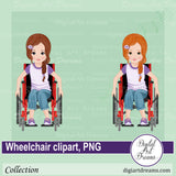 Clipart wheelchair girl
