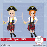 Lady pirate clipart