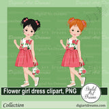 Pink flower girl dress images