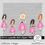 Poodle skirt clipart
