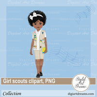 Cute girl scout clip art