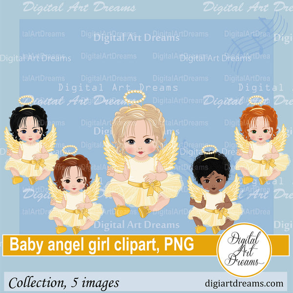 Baby girl angel clipart
