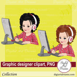 Graphic designer girl