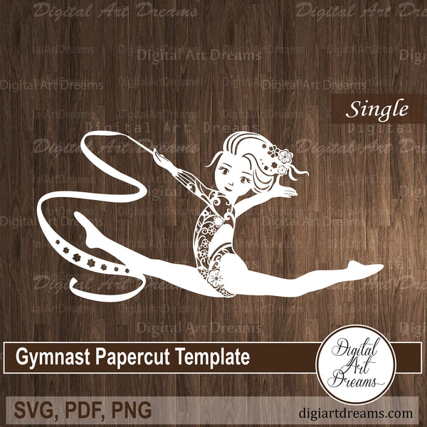 Gymnast SVG  Girl Doing Gymnastics for Cricut, Silhouette – Digital Art  Dreams