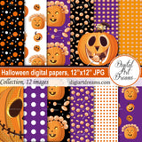 Halloween digital papers