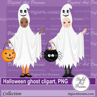 Cute Halloween ghost clipart