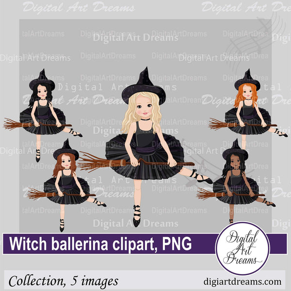 Witch ballerina clipart images