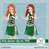 Hula dancing clip art