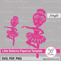 Little girl ballerina SVG