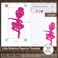 Ballerina girl SVG file for Cricut