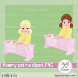 Cute girl mom clipart PNG images