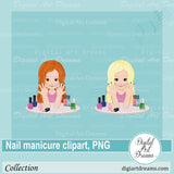 Nail manicure clipart