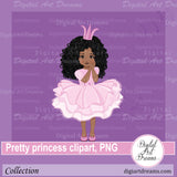 African American princess clipart