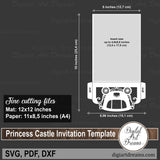 Princess carriage birthday invitation SVG