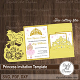 Cricut princess invitation template
