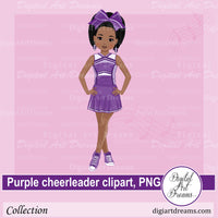 Purple cheerleader clip art png