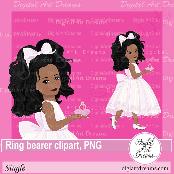 African American ring bearer clipart