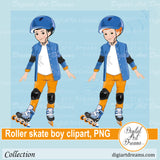 Roller skates clipart
