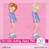 Roller skating clipart