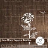 Rose SVG template Cricut cut file