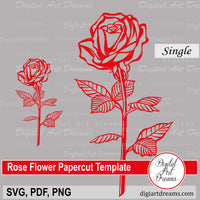 Rose SVG for Cricut file