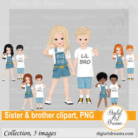Sister brother clipart
