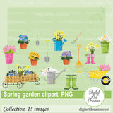 Spring garden clipart images PNG equipment