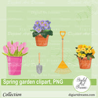 Spring garden PNG clipart images