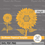 Realistic sunflower SVG