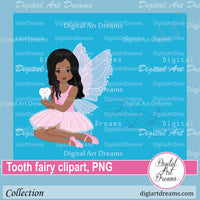 African-American tooth fairy clipart